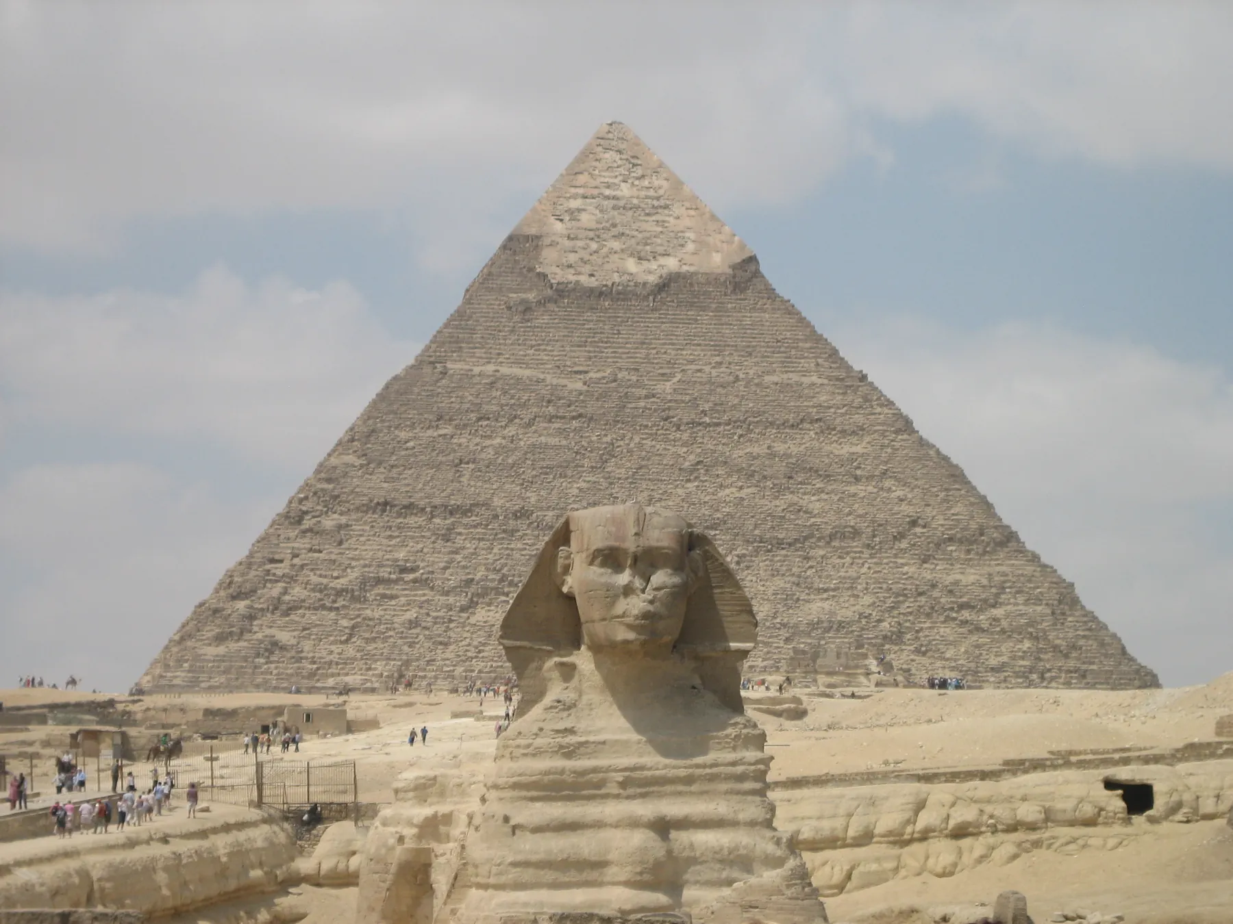 The Sphinx and the pyramid of Khafre at Giza, Egypt